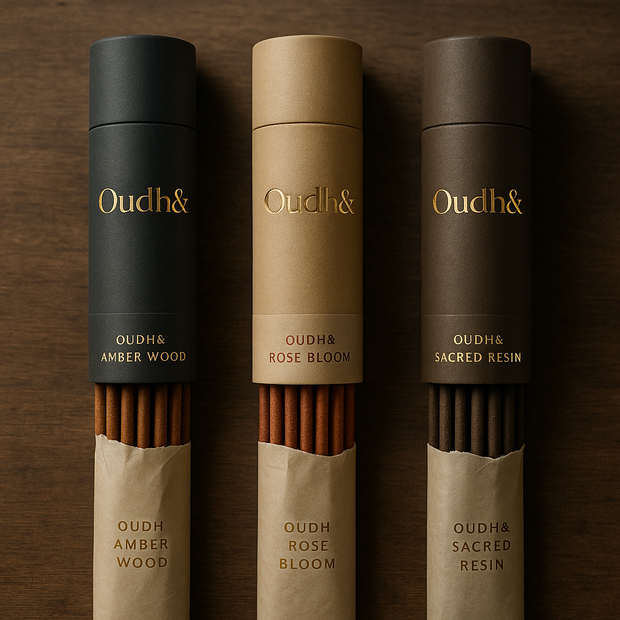Oudh& Essence Sticks – Hand-Rolled Luxury Incense Collection