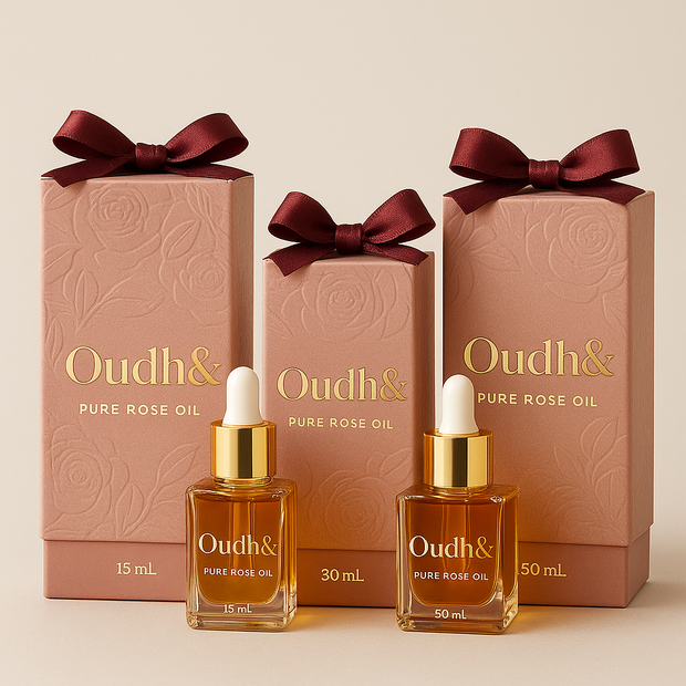 Oudh& Pure Rose Oil – Steam-Distilled Damask Rose Absolute